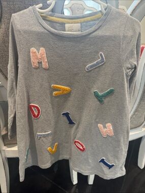 Mini Boden Roald Dahl Kids Long-Sleeve Grey Alphabet tunic HTF